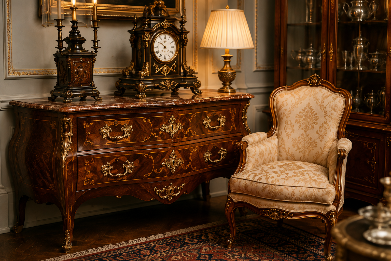 Antieke meubels en antiek interieur