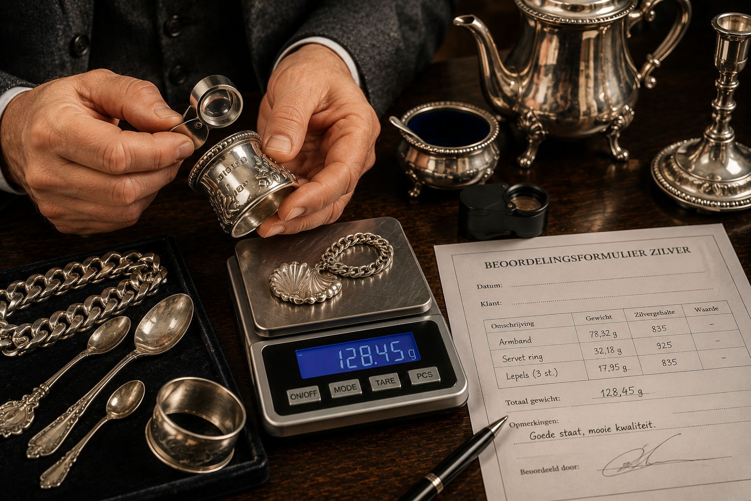 Zilver laten beoordelen in Tilburg – beoordeling van zilveren voorwerpen en zilvergehalte